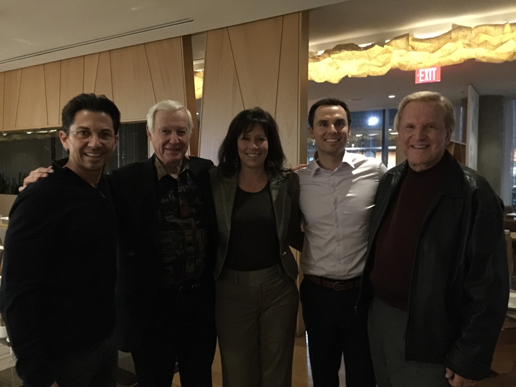 History in the making getting these 4 men all together for the first time! l to r: Dean Graziosi, Harvey MacKay, Gail Kingsbury, Brendon Burchard and Denis Waitley